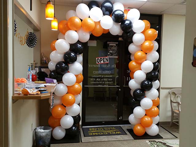 Balloon Arch over a door way