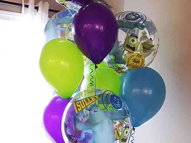 Monster's Inc Themed Balloon Bouquet