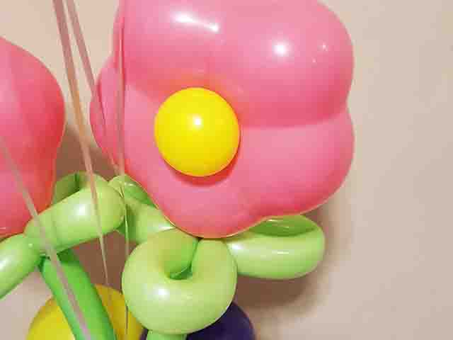 Close up of Flower Balloon Bouquet