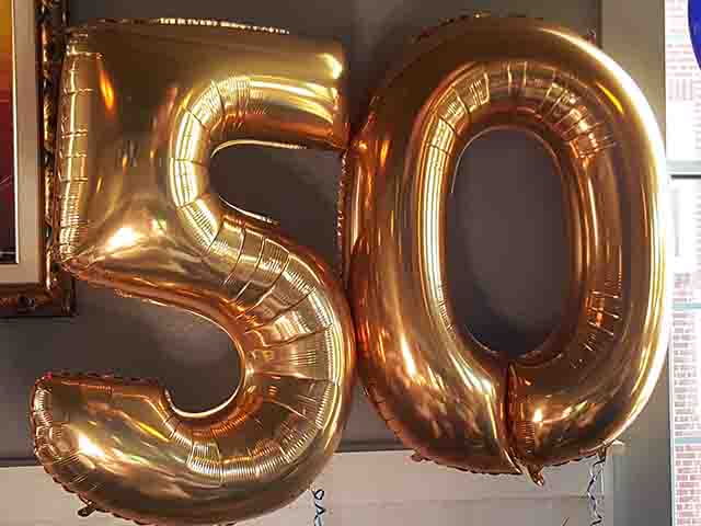 50th Birthday Balloon Numbers