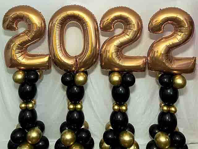 New Years 2022 balloons