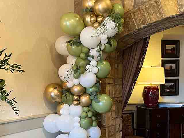 Organic Wedding Balloon Garland