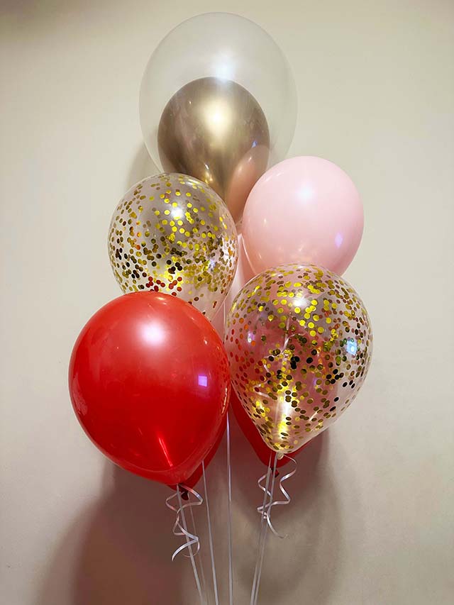 Valentine's Bubbly Confetti Bouquet