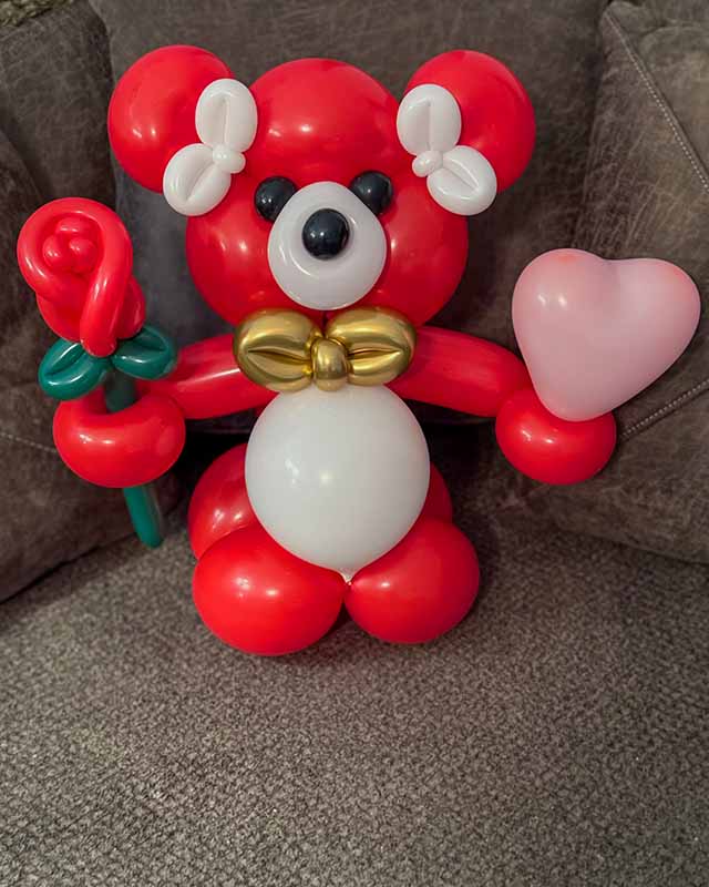 Valentine's Teddy Bear Red
